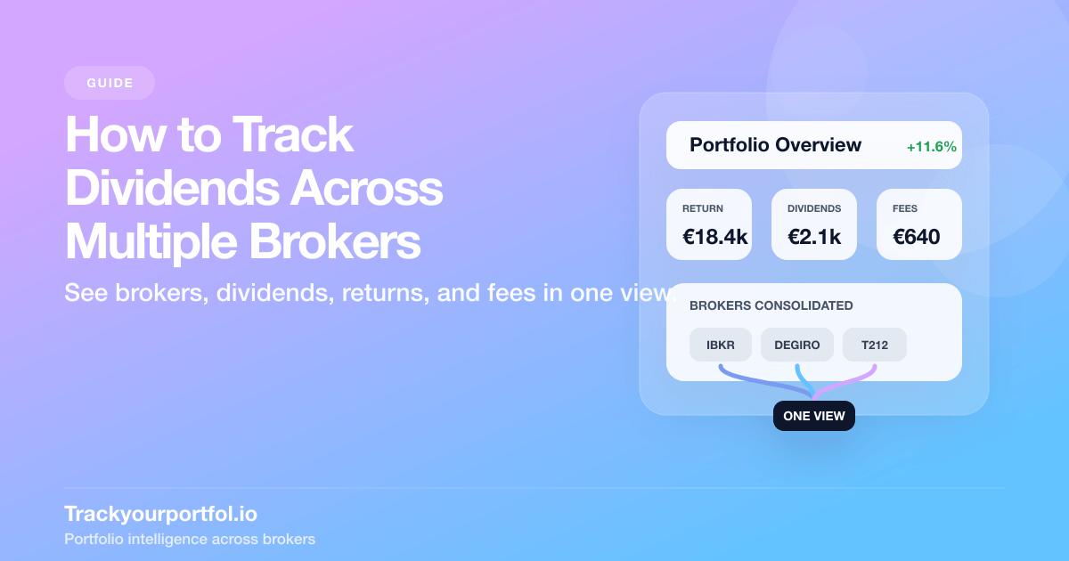 How to Track Dividends Across Multiple Brokers (Without Missing a Payment) — Trackyourportfol.io